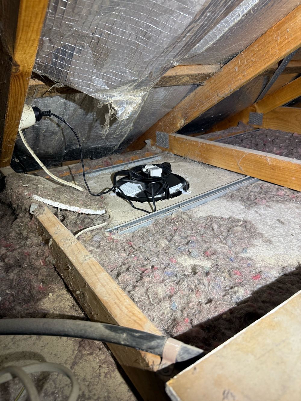 Bathroom fans discharging into the roof space rather than outside, Newport, Mambourin